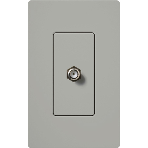 CA-CJ-GR Claro Coaxial Cable Jack, F-Style, 75 Ohm Cable, Gray