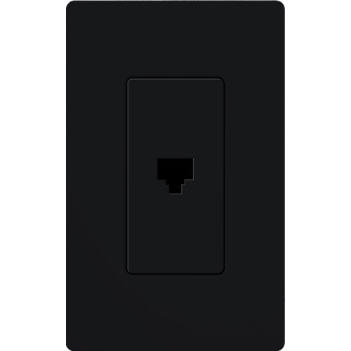 CA-PJ-BL Claro Telephone Jack, 6 Conductor, RJ11, Black