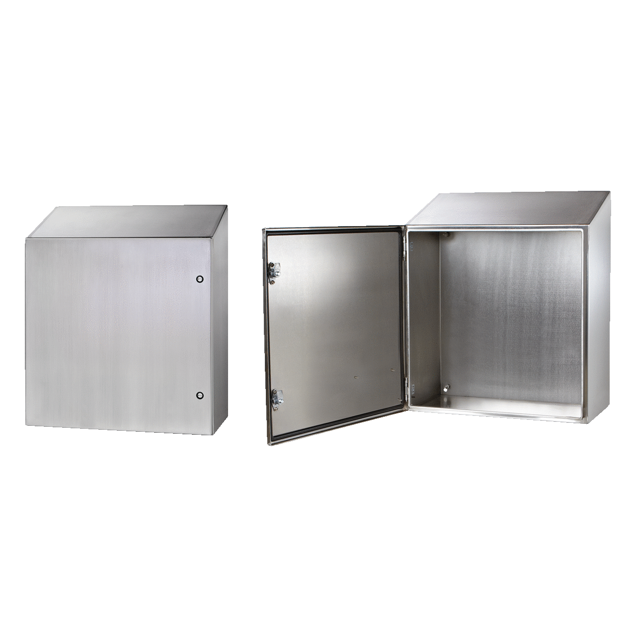CSD363612SSST Concept CWS2 1-Door Sloped Top Enclosure, 36 in L x 36 in W x 12 in D, NEMA 4X NEMA Rating, 304 Stainless Steel