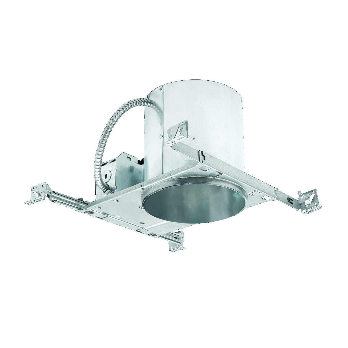 DBX Round Line Voltage Downlight Housing, Incandescent Lamp, 120 V AC, 6-7/8 in Ceiling Opening, Steel Housing
