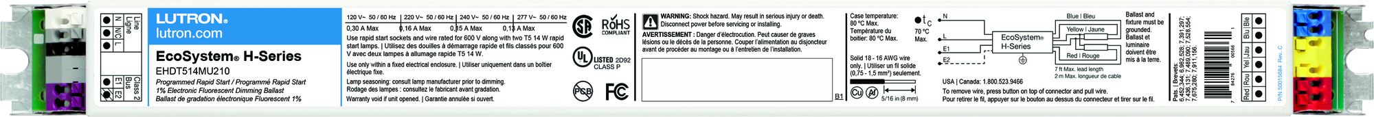 EHDT514MU210 Ceiling Mount Occupancy Sensor, 120 V