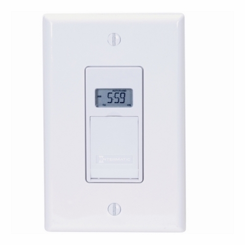 EJ600 Digital In-Wall Timer, 1 min to 7 days Setting, 120 V AC, 1/2 hp, 1 Poles