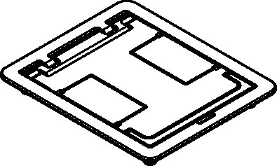  FloorPort; Cutout Cover Assembly; Die-Cast Aluminum, Nickel