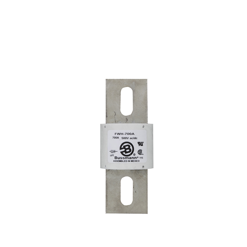 FWH-800A North American Style High Speed Fuse, 800 A, 700 V AC/DC, 50 kAIC Interrupt, Cartridge Body