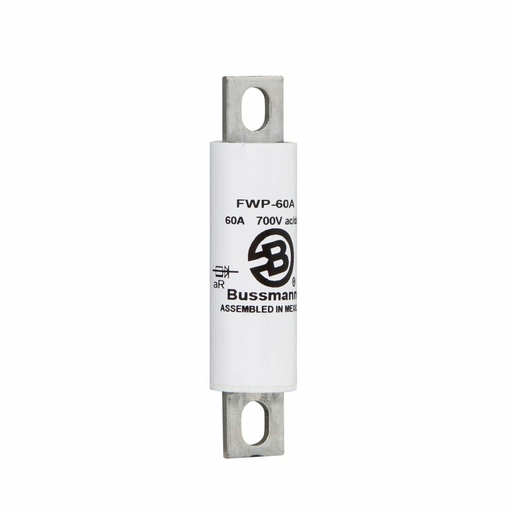 FWP-60A North American Style High Speed Fuse, 60 A, 250 V AC/DC, 50/200 kA Interrupt, Cartridge Body
