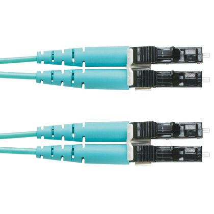 FX2ERLNLNSNM002 Opti-Core OM3 Multi-Mode Zipcord OFNR Fiber Optic Patch Cord, 2 Fiber, 50 um Core, 2 m L