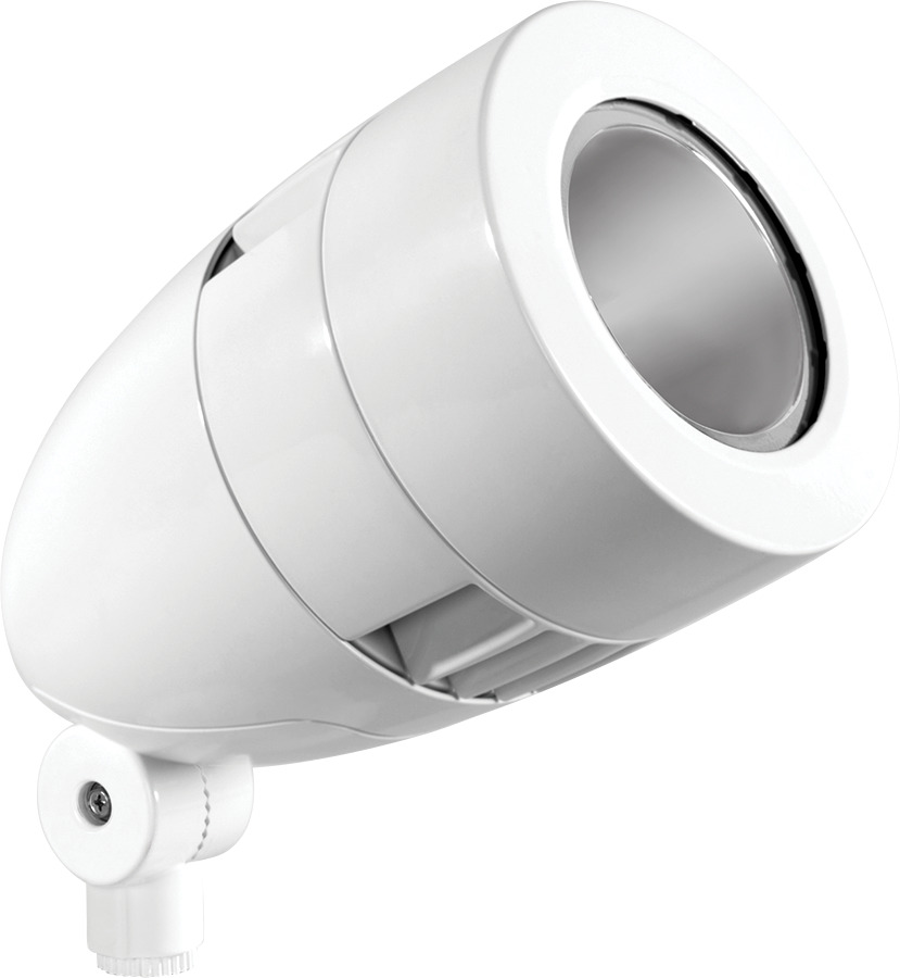 HSLED13W Floodlight With Hood, Lens,), 15 W Fixture, 100 to 240/277 VAC, White Housing