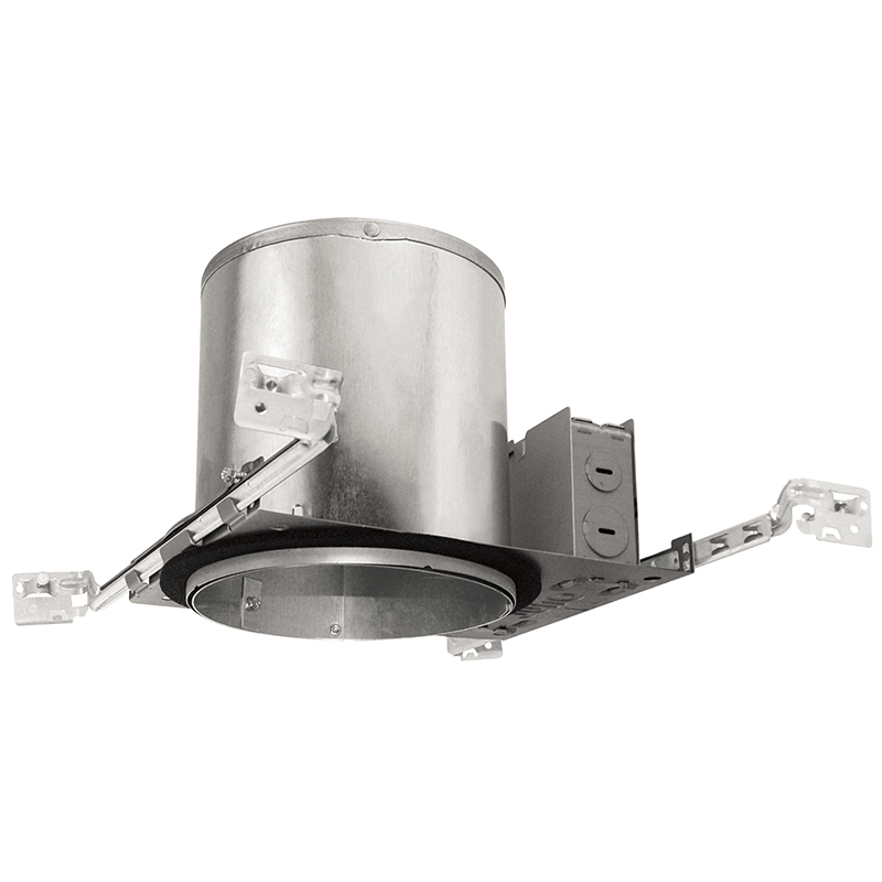 IC23 LEDT24 Dedicated New Construction Round Downlight Housing, LED Lamp, Insulated Insulation, 120 VAC, 6-7/8 in Ceiling Opening