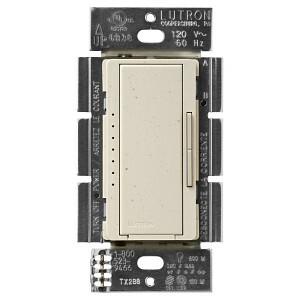 MACL-153M-ST Maestro C.L 3-Way Designer Style Multi-Location Dimmer Switch, 120 VAC, 1.25 A, 1 Poles, On/Off Operation, Stone