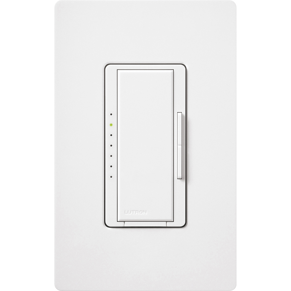MACL-153M-WH Maestro LED+ Dimmer Switch, 150W LED, 1 Pole/Multi-Location, No Neutral Required, 120V, White