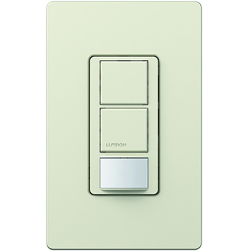 MS-OPS6-DDV-LA Maestro Dual Circuit Motion Sensor Switch, 6 Amp Light/4.4 Amp Fan, 120-277V, Dual 1 Pole, Ground or Neutral Required, Light Almond