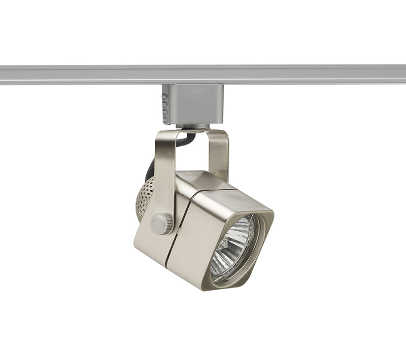 R714 BZ Line Voltage Spotlight Track Head, Incandescent Lamp, 120 VAC, Cast Cube Head, 4-1/2 in Maximum Extension