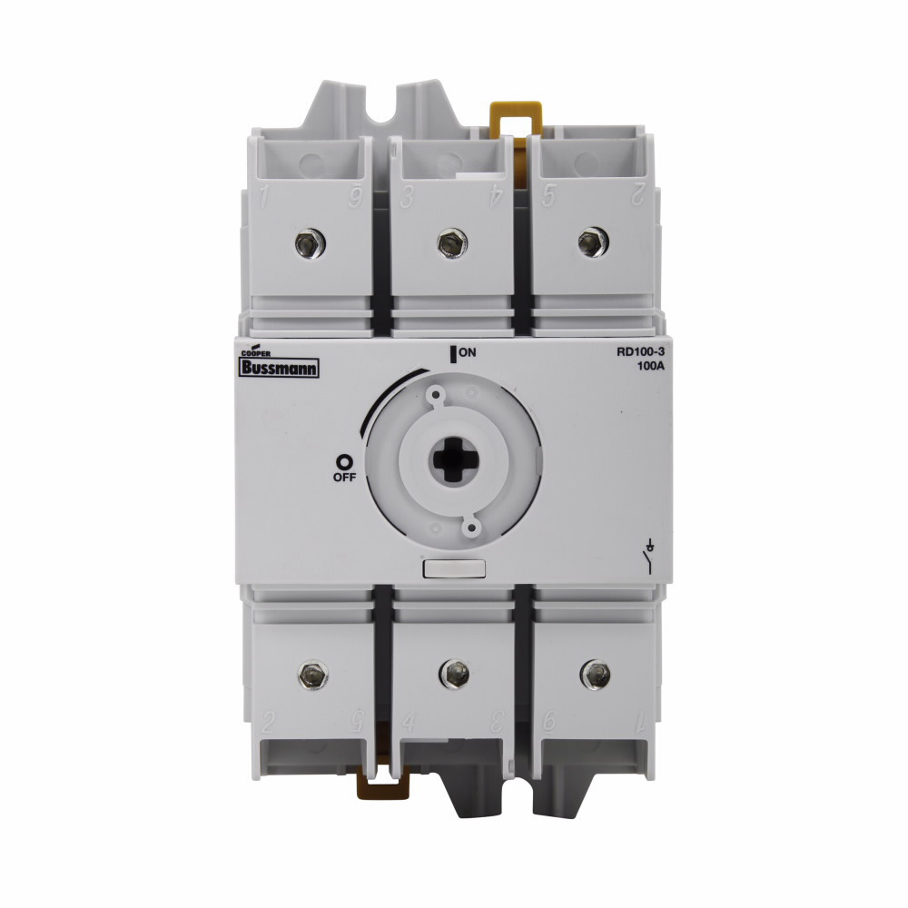 RD100-3 Compact Non-Fused Rotary Disconnect Switch, 600 V AC, 100 A, 50 hp, 3 Poles