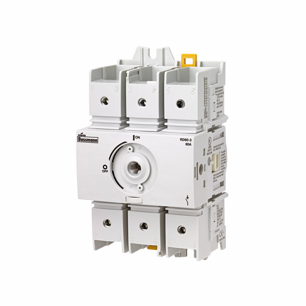RD30-3 Compact Non-Fused Rotary Disconnect Switch, 600 V AC, 30 A, 25 hp, 3 Poles