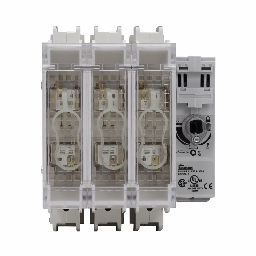 RDF100J-2 Class J Fused Standard Rotary Disconnect Switch, 600 V AC/250 V DC, 100 A, 75 hp at 600 VAC, 20 hp at 250 VDC, 2 Poles