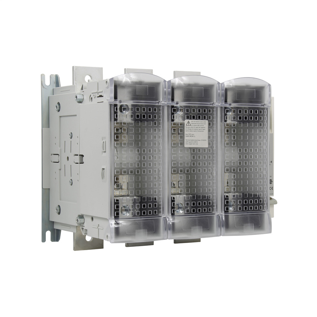 RDF800L-3 Class L Fused Standard Rotary Disconnect Switch, 600 V AC/DC, 800 A, 250 hp, 500 hp, 3 Poles