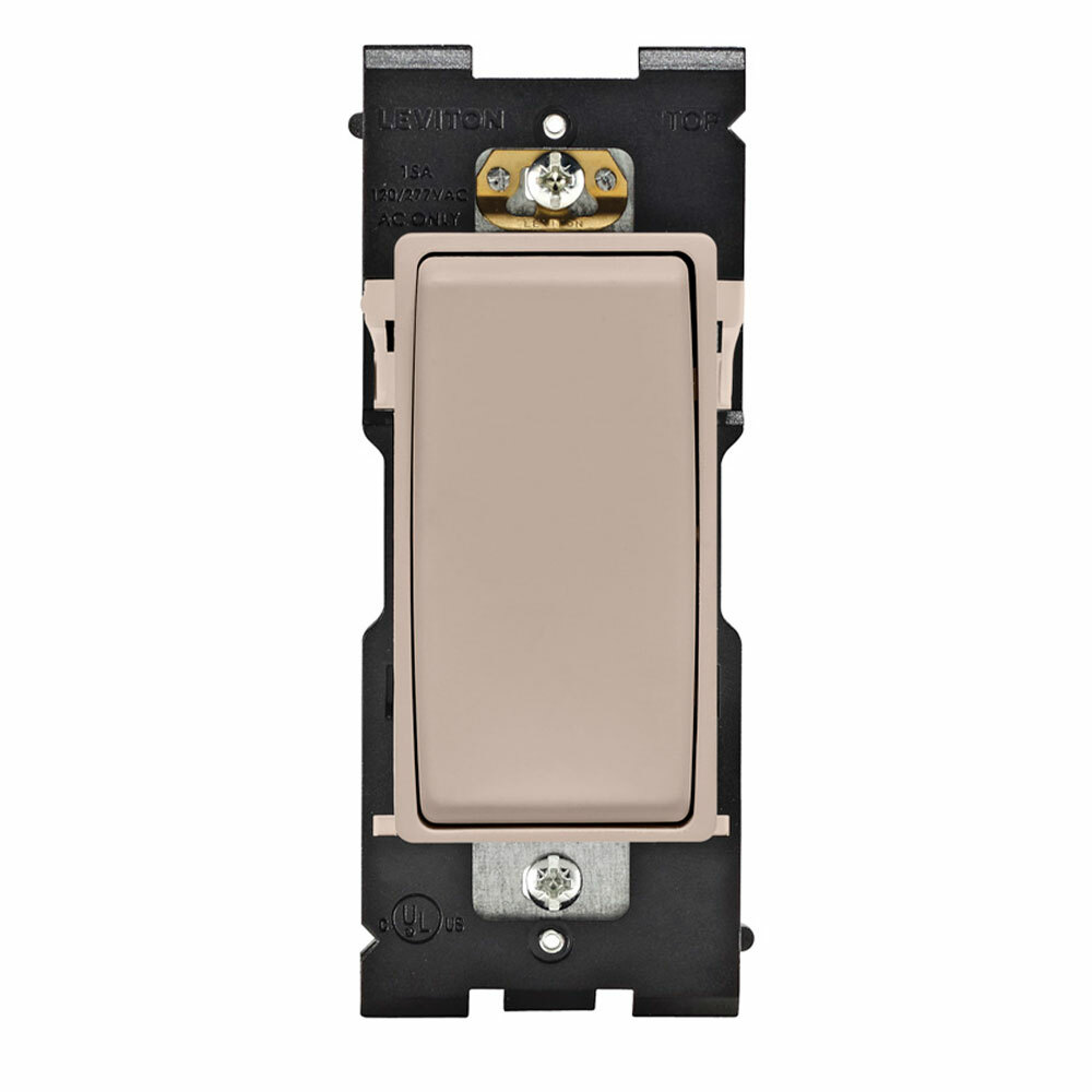 RE153-CA 3-Way Dimmer Rocker Switch, 0.5 hp at 120 V AC, 2 hp at 240 to 277 V AC, 15 A at 120/277 VAC Contact, 1 Pole