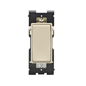 RE153-WG Renu 3-Way Dimmer Rocker Switch, 0.5 hp at 120 V AC, 2 hp at 240 to 277 V AC, 15 A at 120/277 VAC Contact, 1 Poles