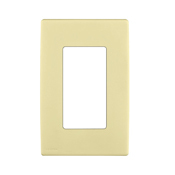 REWP1-CS Renu Screwless Wall Plate, 1 Gangs, Polymer, Corn Silk