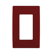 REWP1-RE Renu Screwless Wall Plate, 1 Gangs, Polymer, Red Delicious