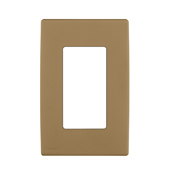 REWP1-WC Renu Screwless Wall Plate, 1 Gangs, Polymer, Warm Caramel