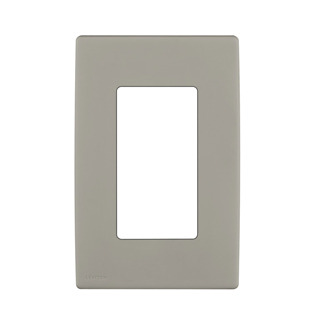 REWP1-WS Renu Screwless Wall Plate/Face Plate, 1 Gangs, 3 in W x 4-1/2 in H, Engineering Grade Polymer, Wood Smoke