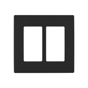 REWP2-OB Renu Screwless Wall Plate/Face Plate, 2 Gangs, 4.92 in W x 4.75 in H, Engineering Grade Polymer, Onyx Black