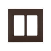 REWP2-WB Renu Screwless Wall Plate/Face Plate, 2 Gangs, Engineering Grade Polymer, Walnut Bark