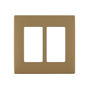 REWP2-WC Renu Screwless Wall Plate, 2 Gangs, Polymer, Warm Caramel