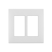 REWP2-WW Renu Screwless Wall Plate/Face Plate, 2 Gangs, Engineering Grade Polymer, White