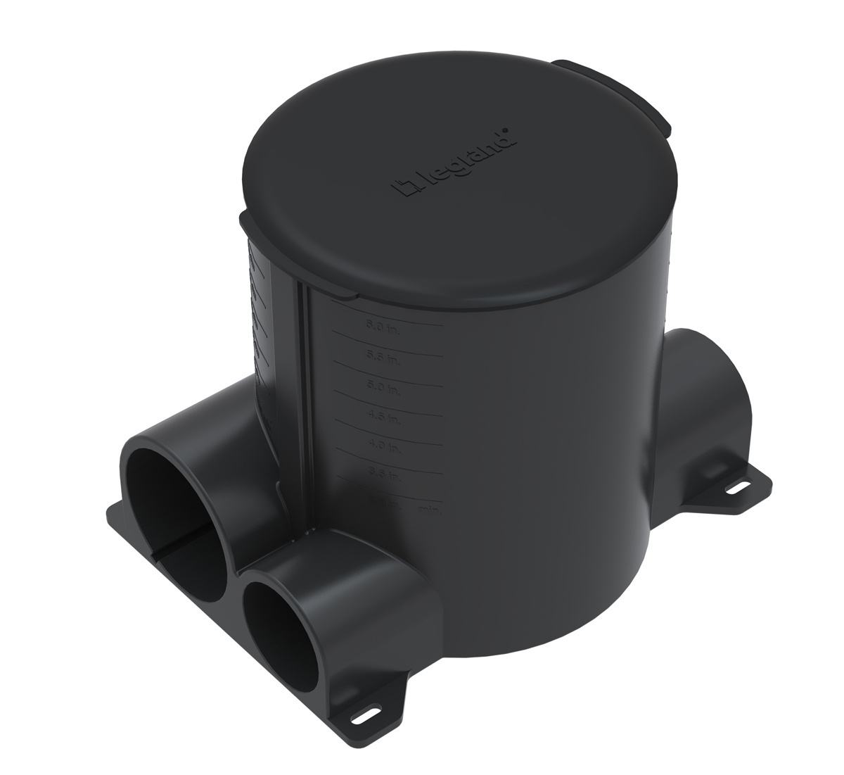Ratchet-Pro Round Dual Service Nonmetallic Concrete Floor Box