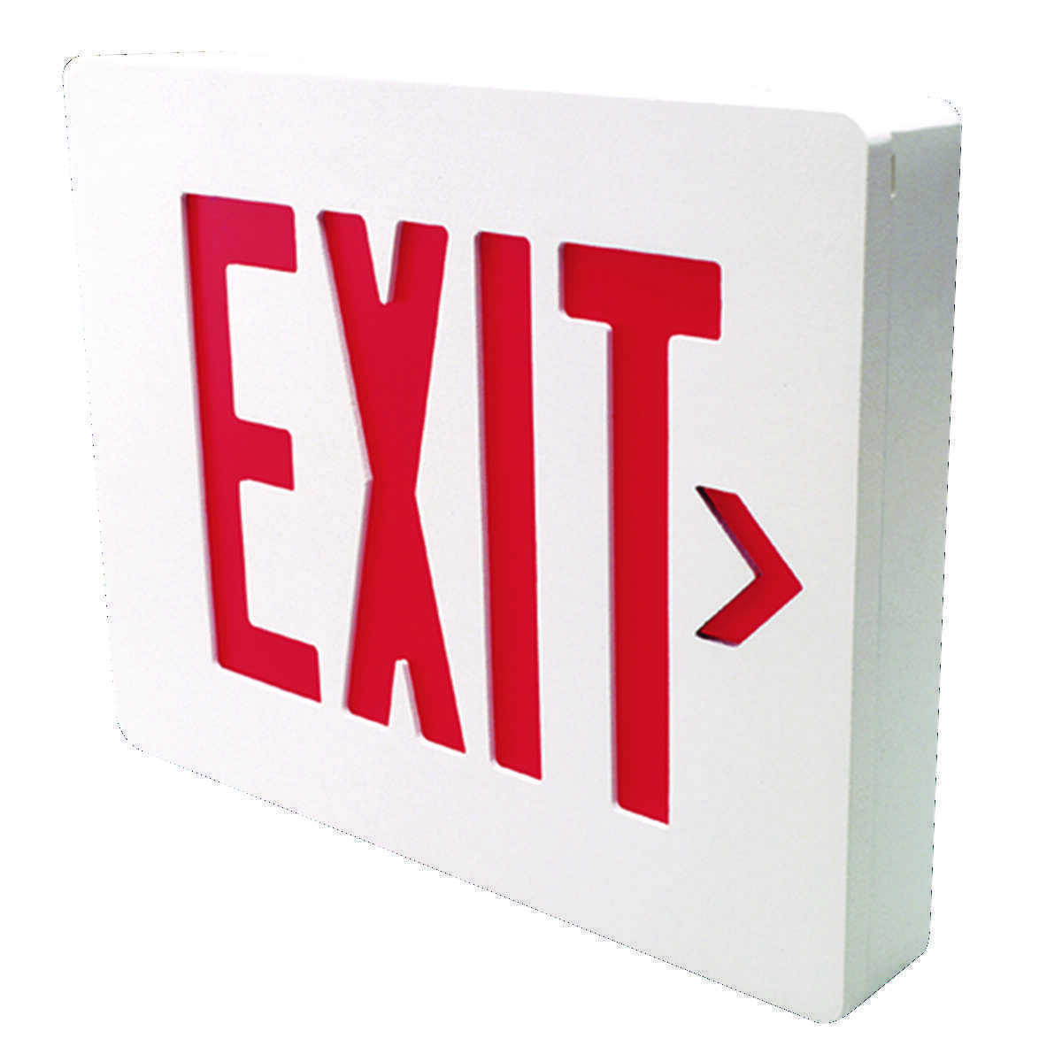 SESGWEI SE Series Emergency Exit Sign, LED Lamp, 3.8 W Fixture, 120/277 V AC, White Housing, EXIT Legend