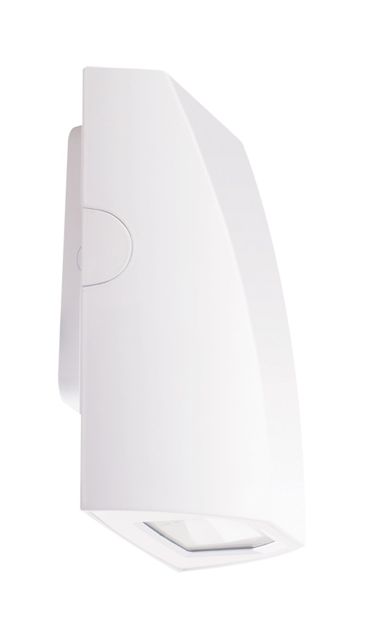 SLIM18YW Wallpack,) LED Lamp, 20 W Fixture, 120/208/240/277 V AC, White Housing
