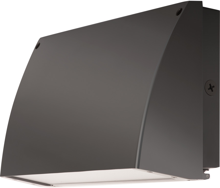SLIM57N/PC Standard Cutoff Wallpack With 120 VAC Button Photocell,) LED Lamp, 57 W Fixture, 120 VAC, Bronze Housing