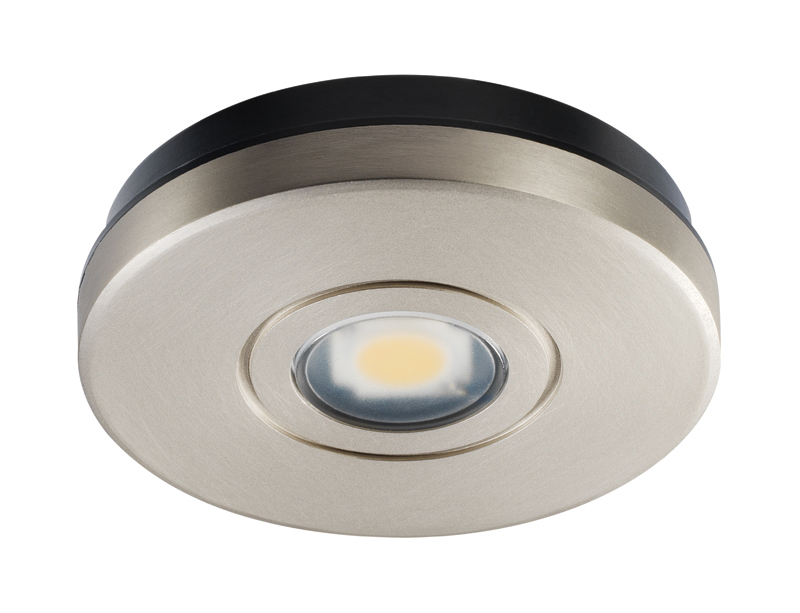 USTL1 30K 80CRI WH Round Under Cabinet Light With Rocker Switch, (1) Lamp, 12 VAC, White Housing