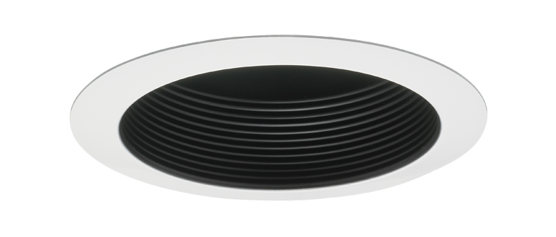 V2015 WWH Round Baffle Trim With Reflector, 5 in ID x 6-1/4 in OD, Incandescent Lamp, For Use With V5ICW IC/V5ICRW IC Remodel/V5TCW TC New Construction