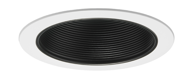 V3025 WWH 6 in Aperture Round Straight Baffle Trim, 7-3/4 in OD, For Use With VuLite 6 in Line Voltage Housings