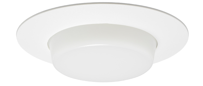 V3041 PW Drop Opal Lens Shower Trim With Reflector, 8 in OD, Incandescent Lamp, For Use With V6ICW IC/V6ICNW IC/V6TCW TC New Construction