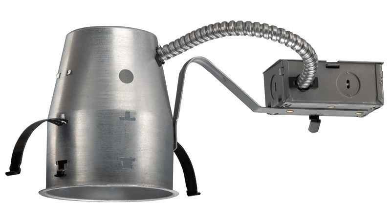 V4TCR W TC Round Recessed Lighting Housing, Incandescent Lamp, Non-Insulated Insulation, 120 V AC, 4-3/8 in Ceiling Opening, Aluminum Housing