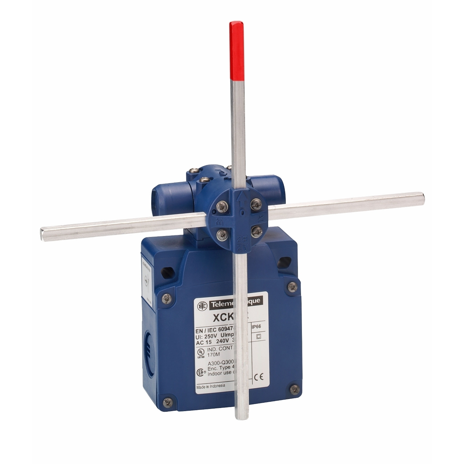 XCKVR24SR1H29 OsiSense Fixed Limit Switch, Rod Lever Actuator, 2NO-2NC Contact, 4 Poles