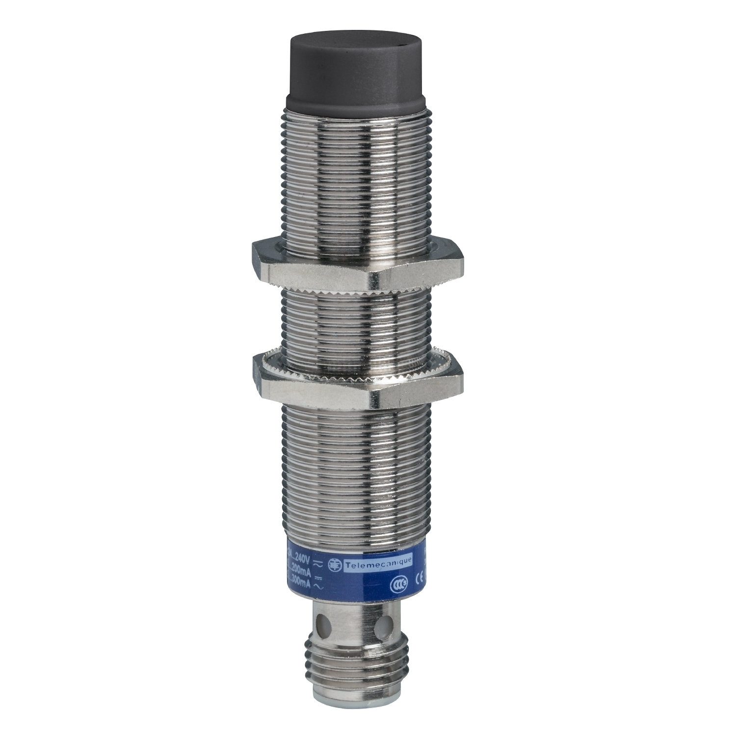 XS618B4MAU20 OsiSense XS 2-Wire Cylindrical Fixed Universal Inductive Proximity Sensor, Inductive, Discrete Output, 1NO Contact, 24 to 240 V AC/DC