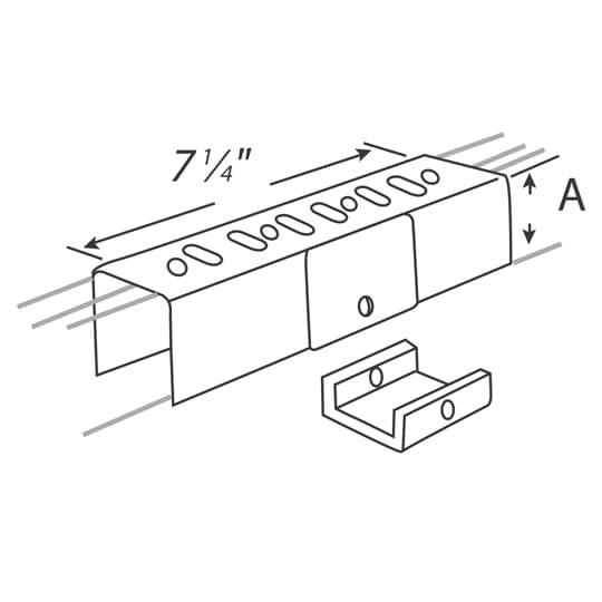 A822 Superstrut 800 Raceway Joiner, 7-1/4 in L, Steel