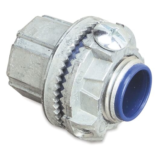 H125GR-TB T&B Grounding Hub With Thermoplastic Insulated Throat, 1-1/4 in Trade, Thread Connection, Locknut Installation, Zinc