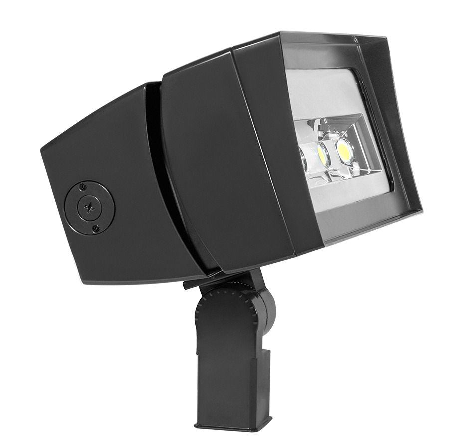 FFLED180SF/D10 FFLED Floodlight With 0 to 10 VDC Dimming Driver, LED Lamp, 185 W Fixture, 120/208/240/277 V AC, Bronze Housing