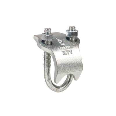 RC-1/2HDG Steel City Right Angle Beam Clamp, 1/2 in Conduit, Malleable Iron, Hot Dipped Galvanized