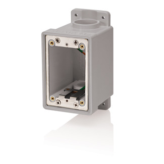 FDBX1-GY Wetguard Type FD Deep Device Box, PVC, 26 cu-in Capacity, 1 Gangs, 6 in H x 3.13 in W x 3.5 in D