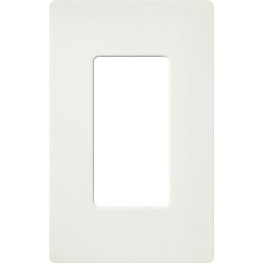 SC-1-RW Claro Wall Plate for Decorator-Style Dimmers, Switches, and Outlets, 1 Gang, Satin, Architectural White