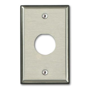 D6710-1S1 DuraPort Wall Plate, 1 Gangs, 4.62 in W x 2.87 in H x 0.287 in D, Stainless Steel