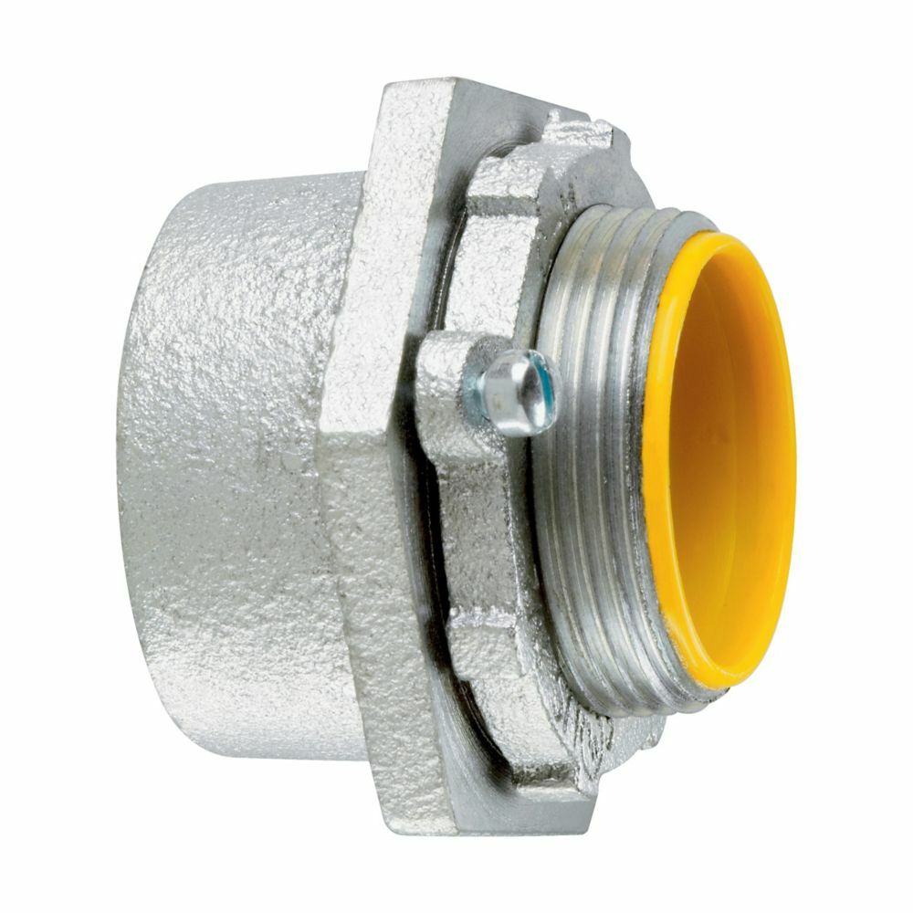 MHUB3 MNPT Conduit Hub, 1 in, For Use With Electrical/IMC/Rigid Conduit, Malleable Iron, Electro-Plated Zinc