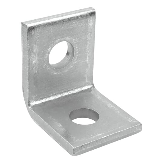 AB201-EG Superstrut 200 90 deg Angle Fitting, (2) Holes, 1-5/8 in L x 1-5/8 in W x 1/4 in THK, Steel